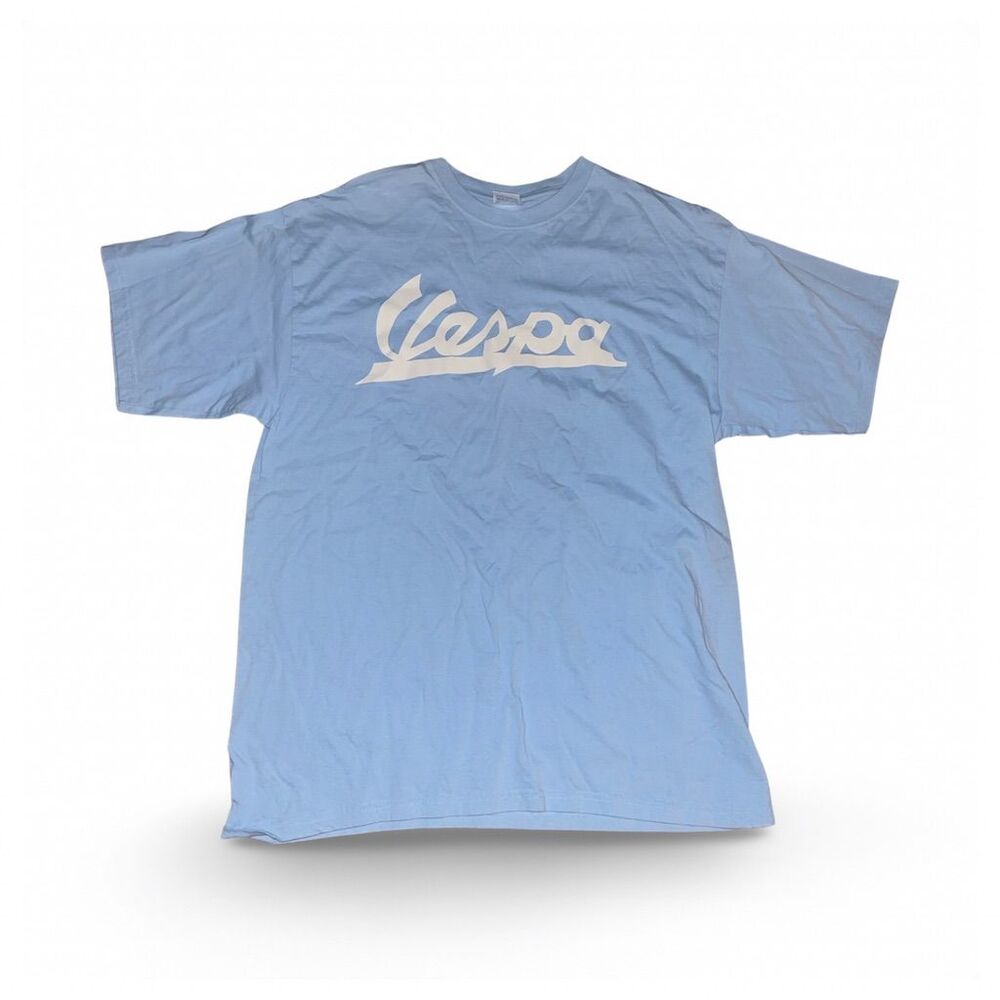 Vespa Vintage Logo Men's XL Blue Graphic T-Shirt Short Sleeve: Italia: GUC